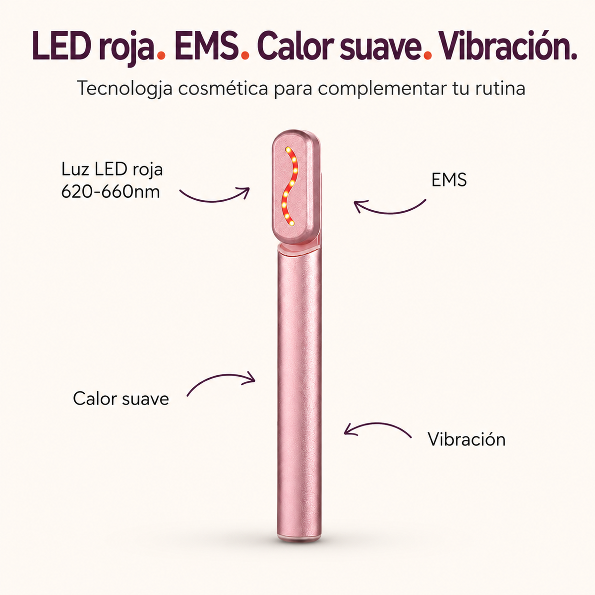 Varita Masajeadora Ojos Y Rostro Luz Led - id 9276 — vista 3
